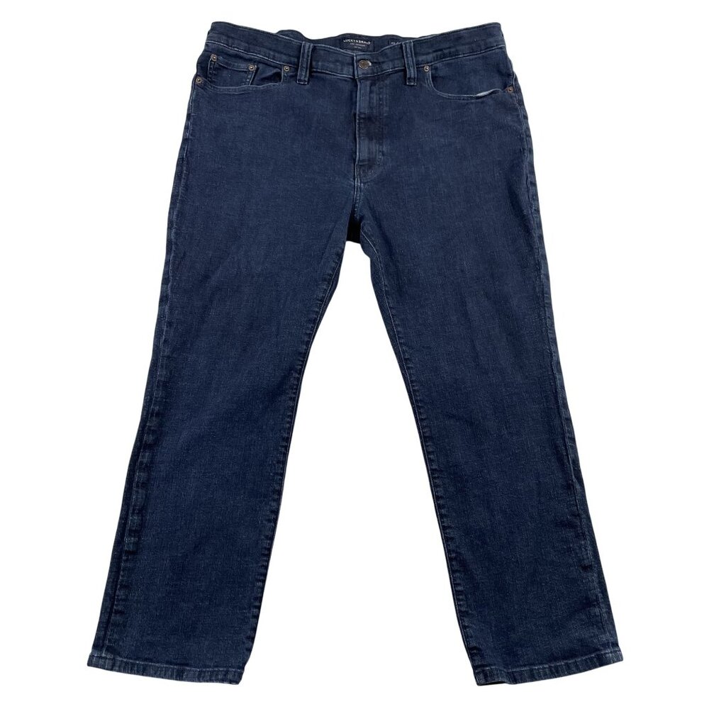 Lucky Brand Jeans Mens 42x30 Blue Dark‎ Wash Athletic Fit Denim